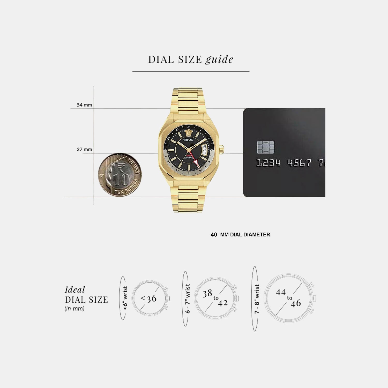 Men GMT Black Dial Analog Stainless Steel Watch VE0I00425