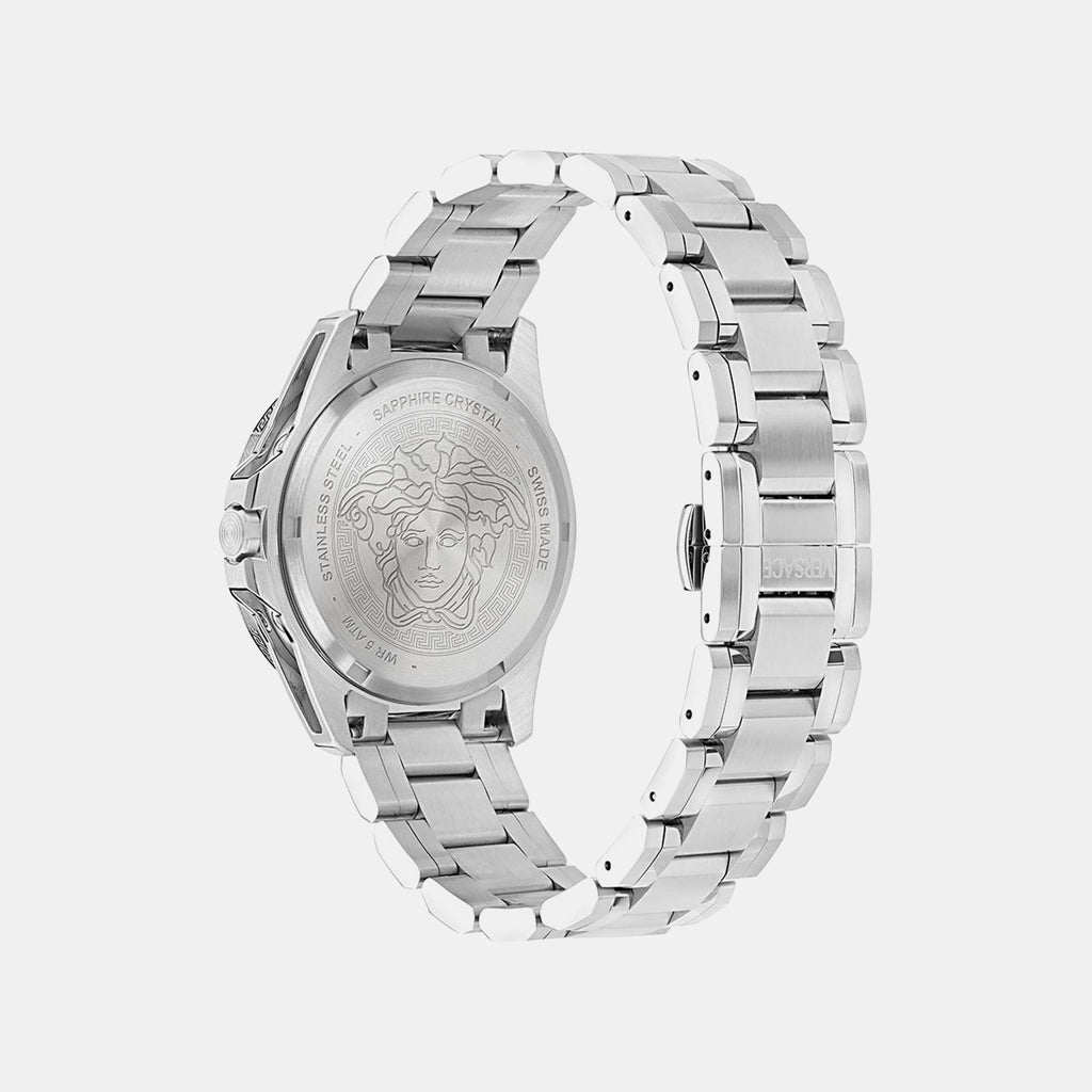 Men Quartz Blue Dial Multi-Function Stainless Steel Watch VE0K00125