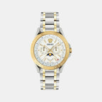 Galaxy Moonphase Men Quartz White Dial Multi-Function Stainless Steel Watch VE0K00225