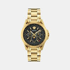 Galaxy Moonphase Men Quartz Black Dial Multi-Function Stainless Steel Watch VE0K00425