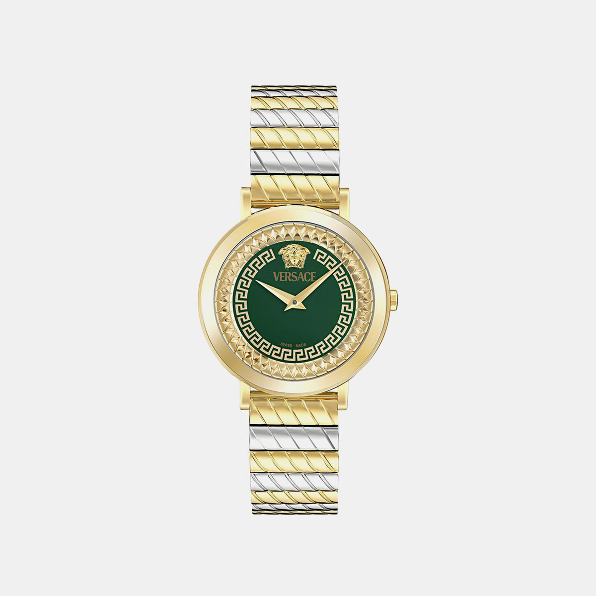 Versace Delphinus (Wc-0O) Women Quartz Green Dial Analog Stainless Steel Watch VE0O00225