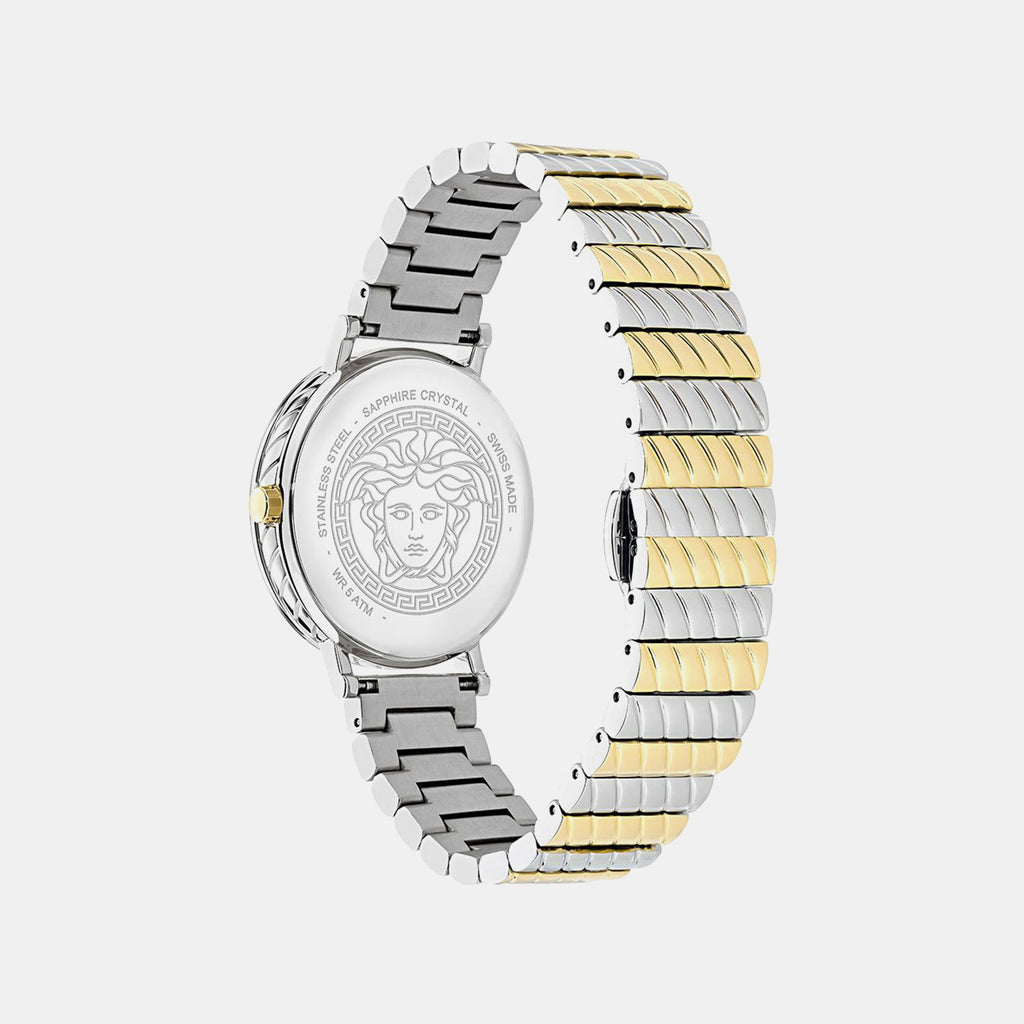 Women Quartz Green Dial Analog Recycled Steel Watch VE0O00225