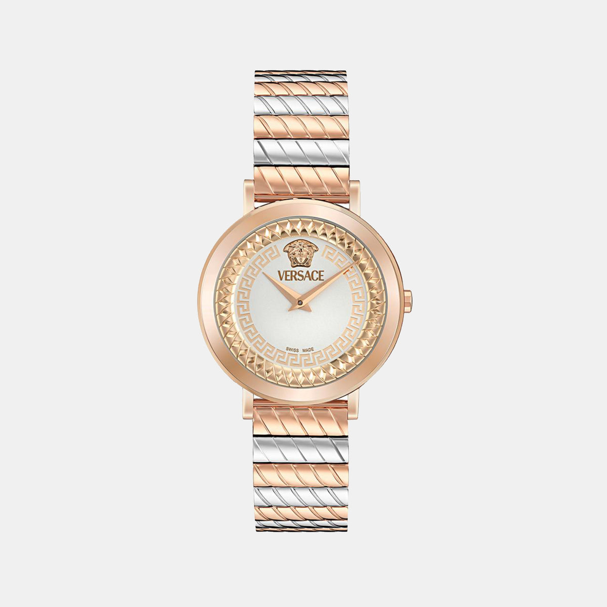 Versace Delphinus (Wc-0O) Women Quartz White Dial Analog Stainless Steel Watch VE0O00325