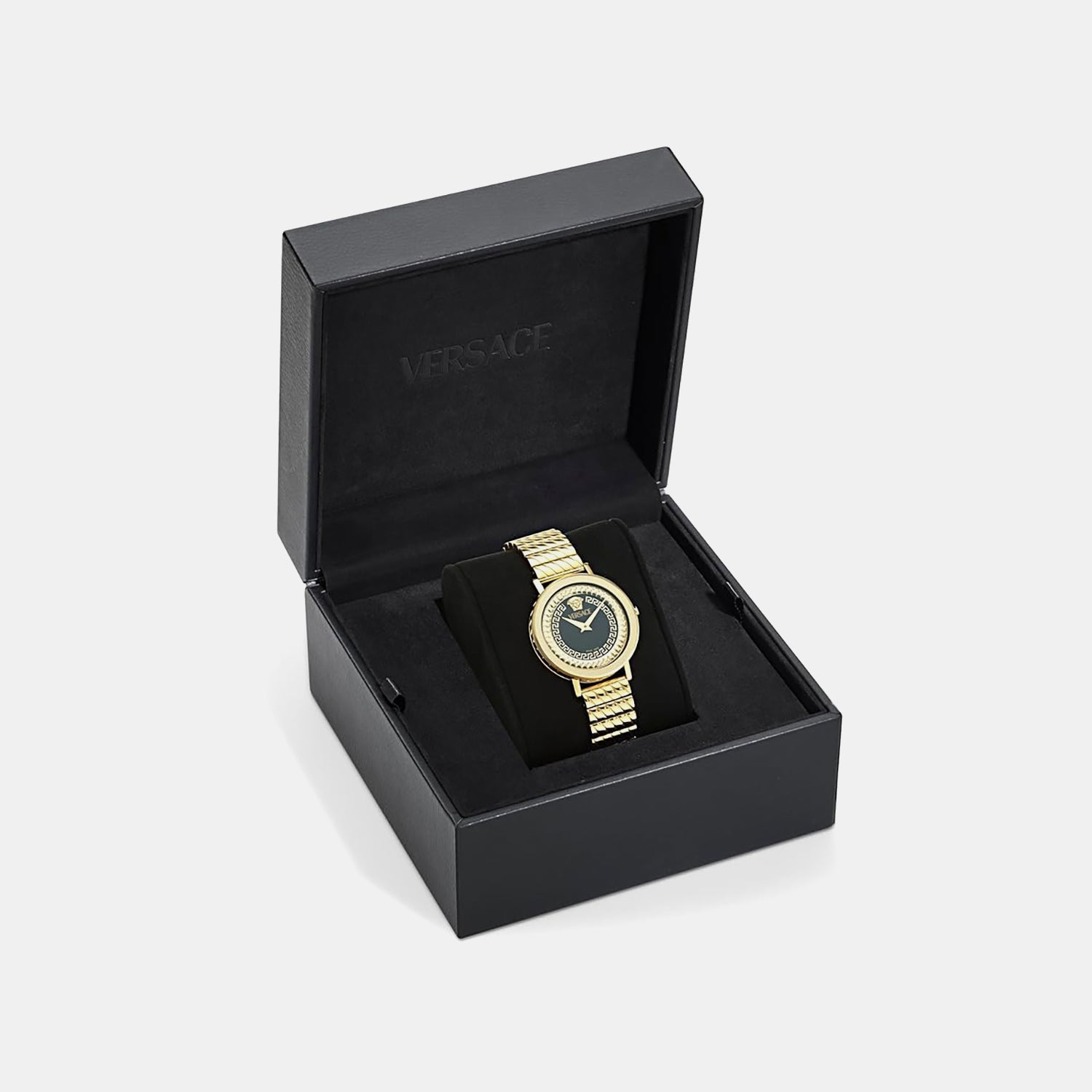 Delphinus Women Quartz Black Dial Analog Stainless Steel Watch VE0O00425