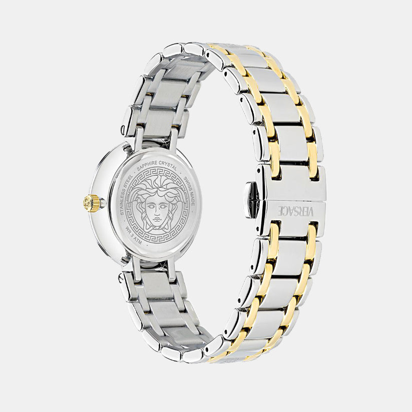 Antlia Women Quartz Two Tone Dial Analog Recycled Steel Watch VE0P00425