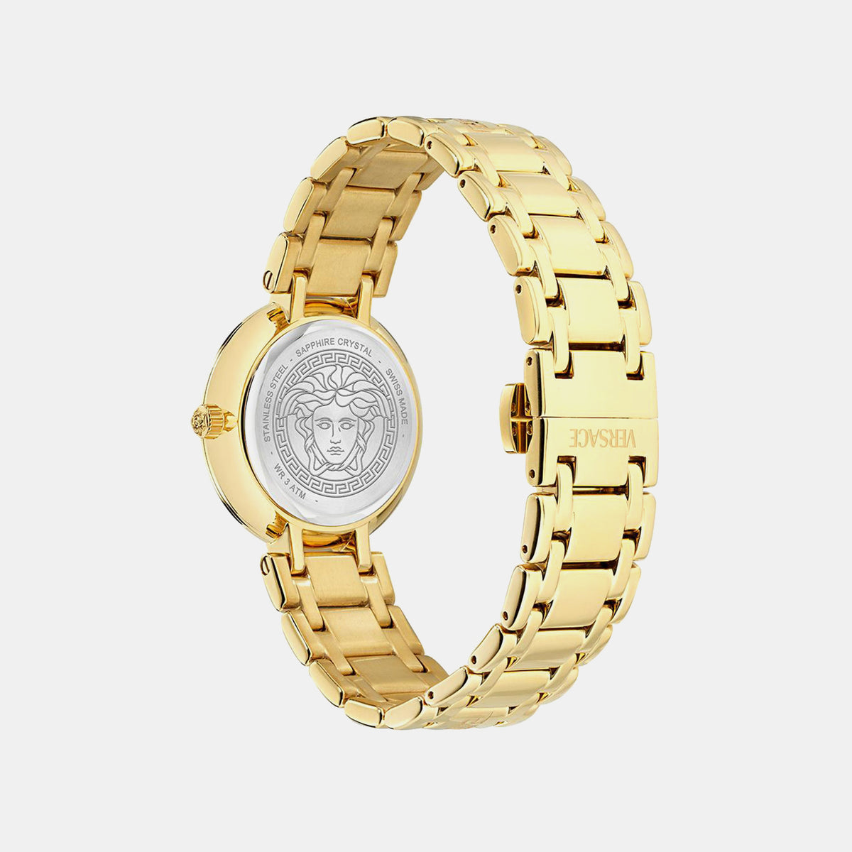 Versace Antlia (Wc-0P) Women Quartz Black Dial Analog Stainless Steel Watch VE0P00625