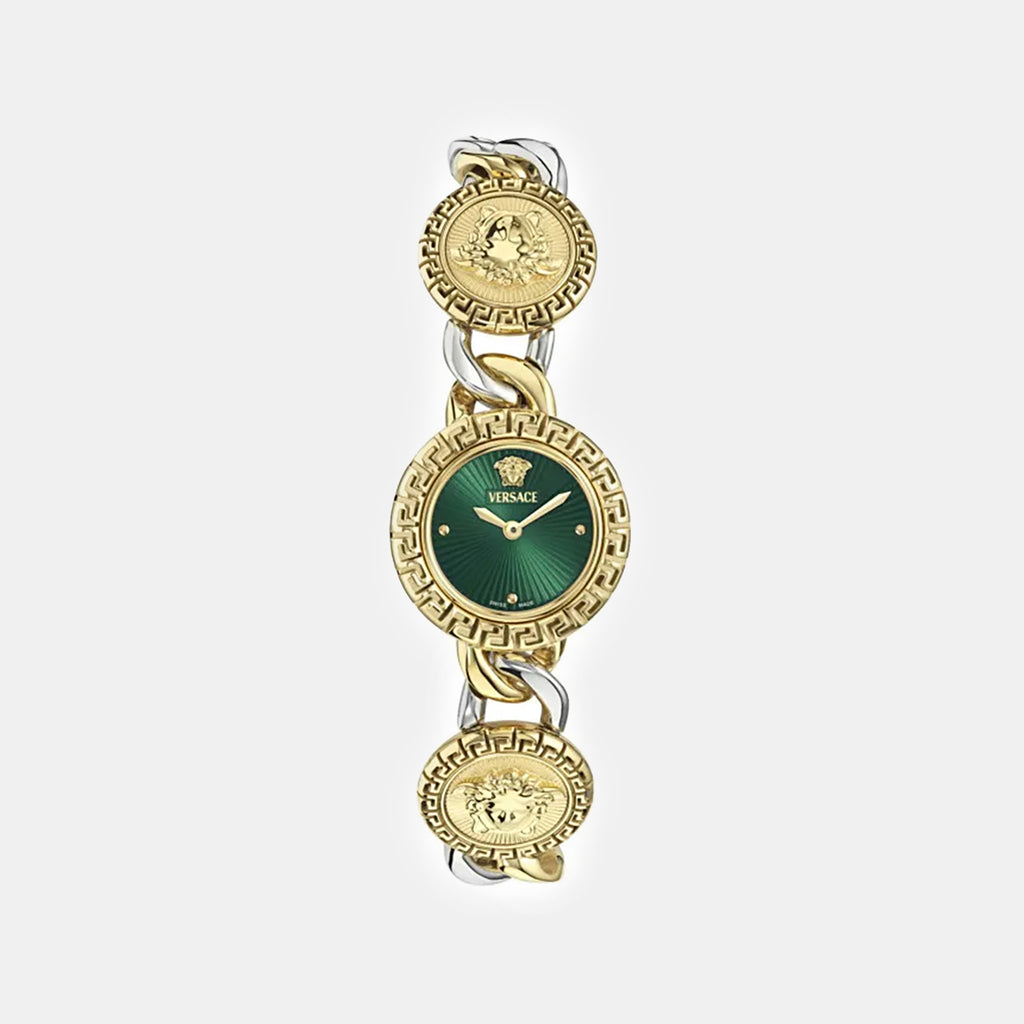 La Greca Stud Icon Women Quartz Green Dial Analog Watch VE0Q00125