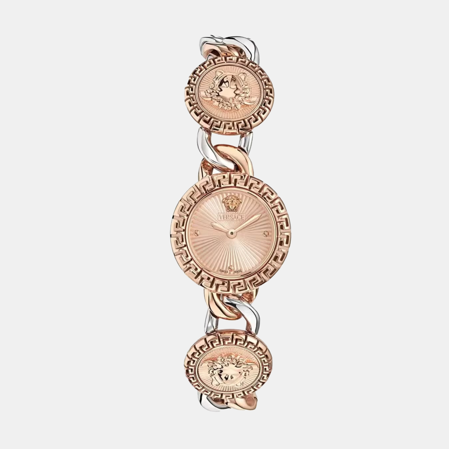 Greca Stud Women Quartz Rose Gold Dial Analog Stainless Steel Watch VE0Q00225