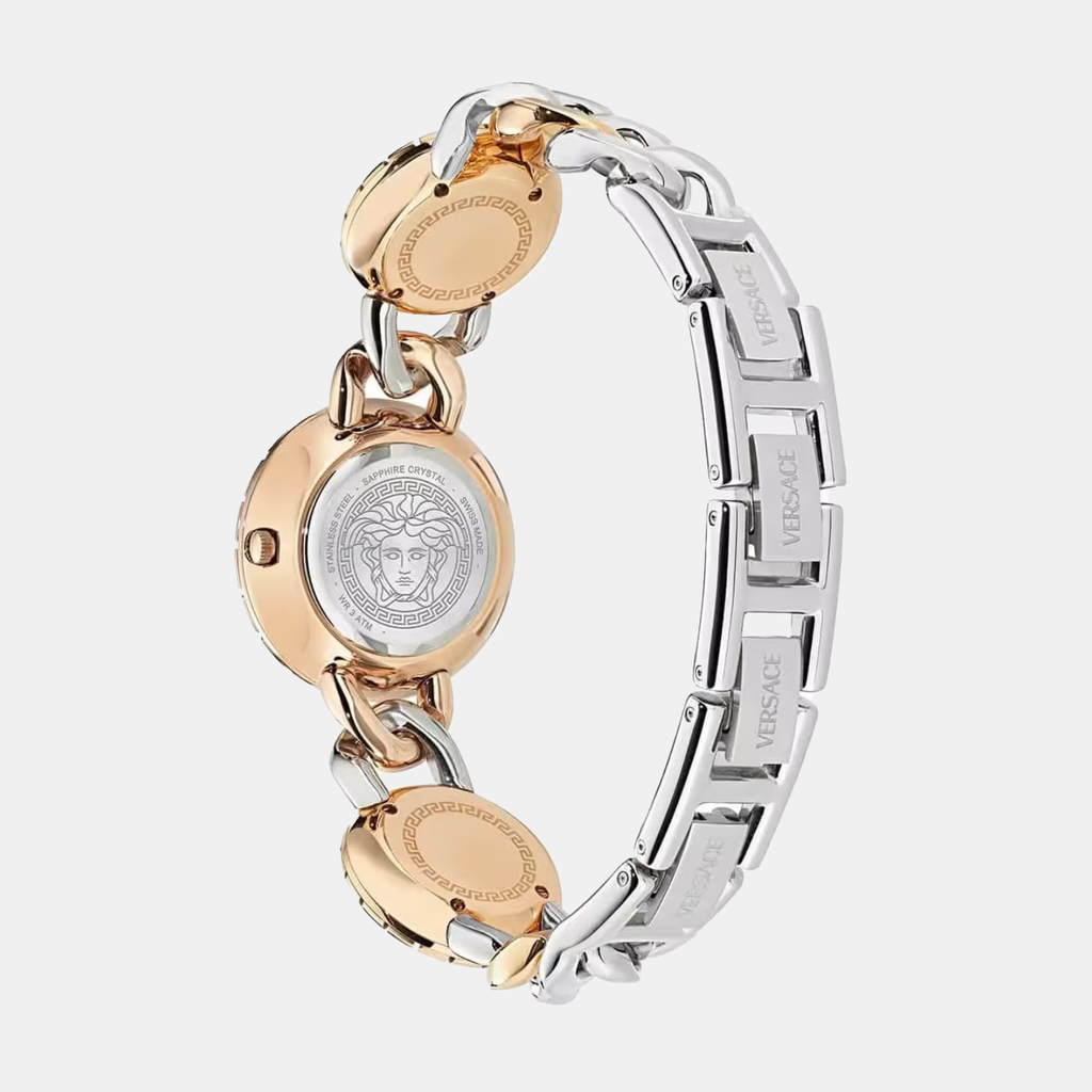 Greca Stud Women Quartz Rose Gold Dial Analog Stainless Steel Watch VE0Q00225