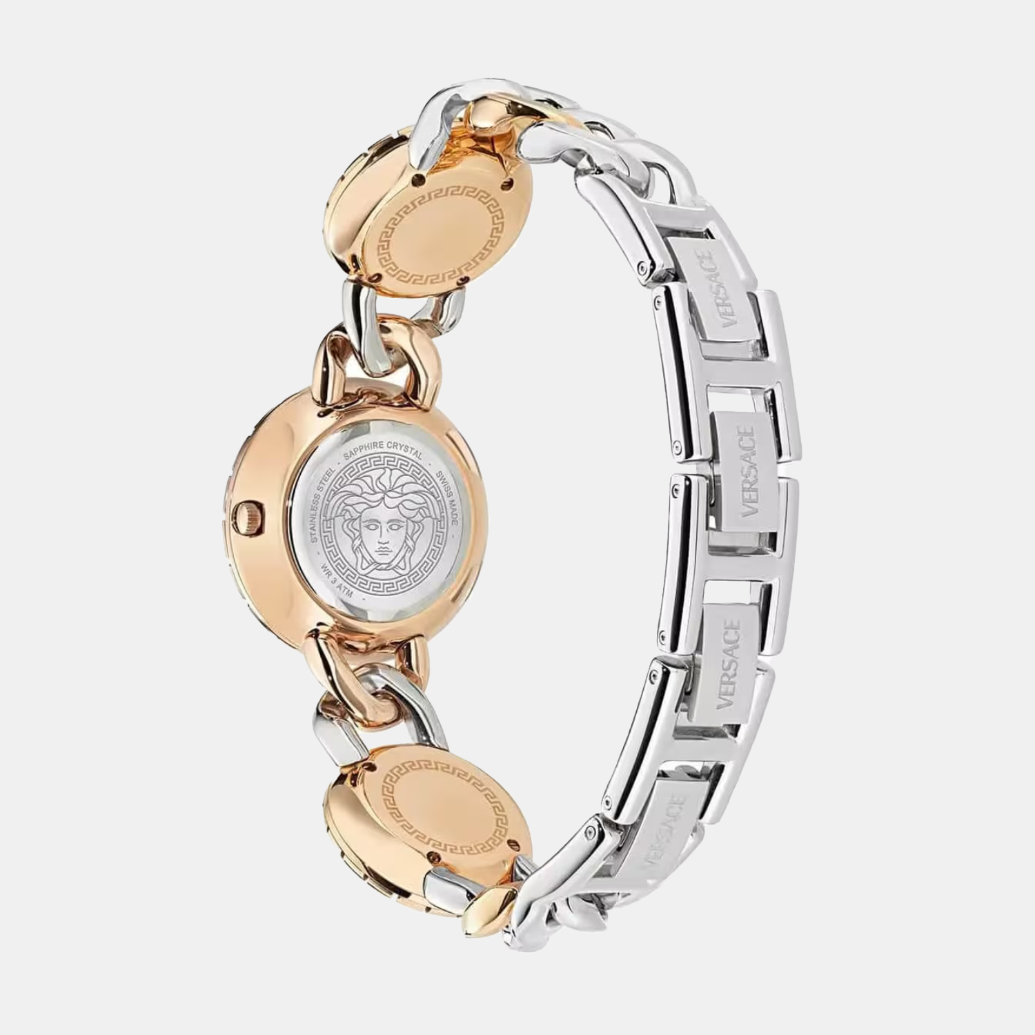 Greca Stud Women Quartz Rose Gold Dial Analog Stainless Steel Watch VE0Q00225