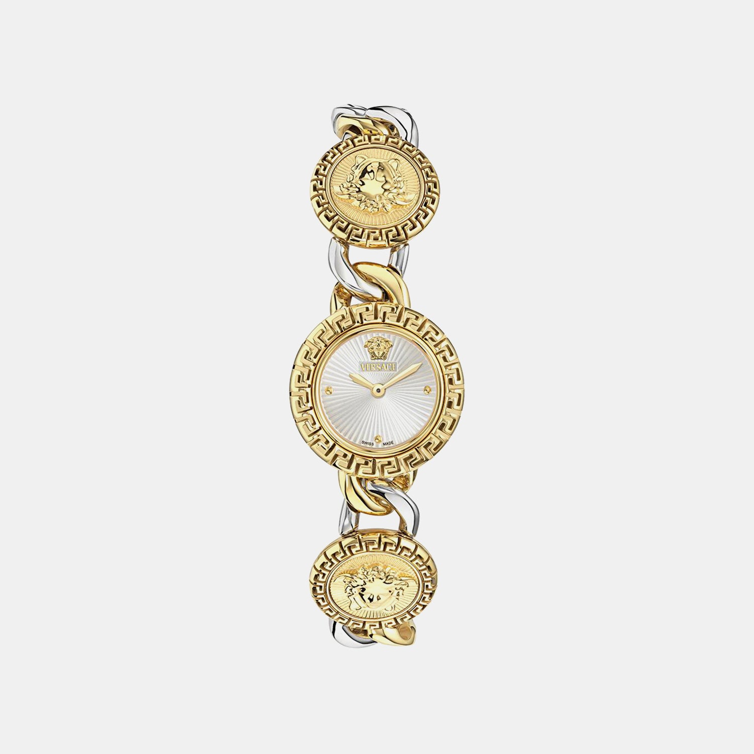 Greca Stud Women Quartz Silver Dial Analog Stainless Steel Watch VE0Q00325