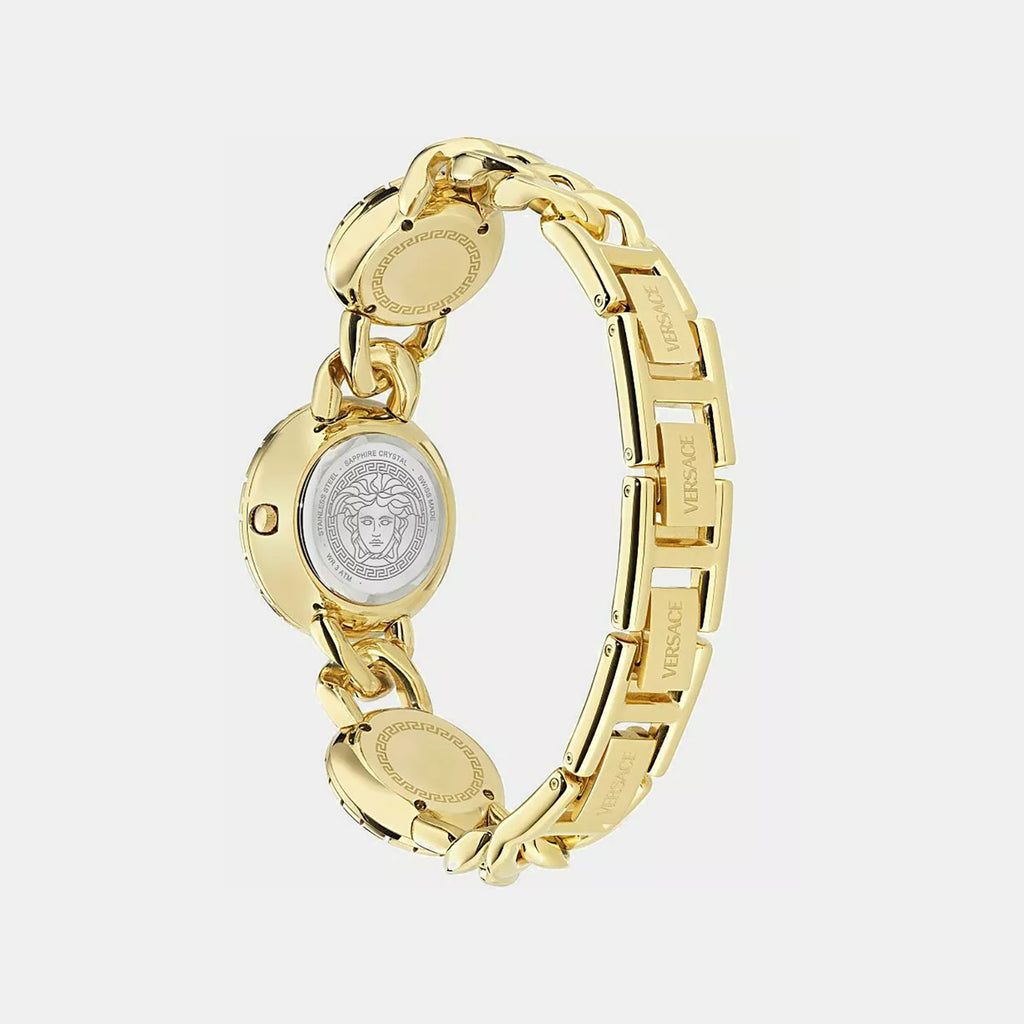 Stud Icon Women Quartz Gold Dial Analog Stainless Steel Watch VE0Q00425