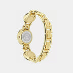 Stud Icon Women Quartz Gold Dial Analog Stainless Steel Watch VE0Q00425