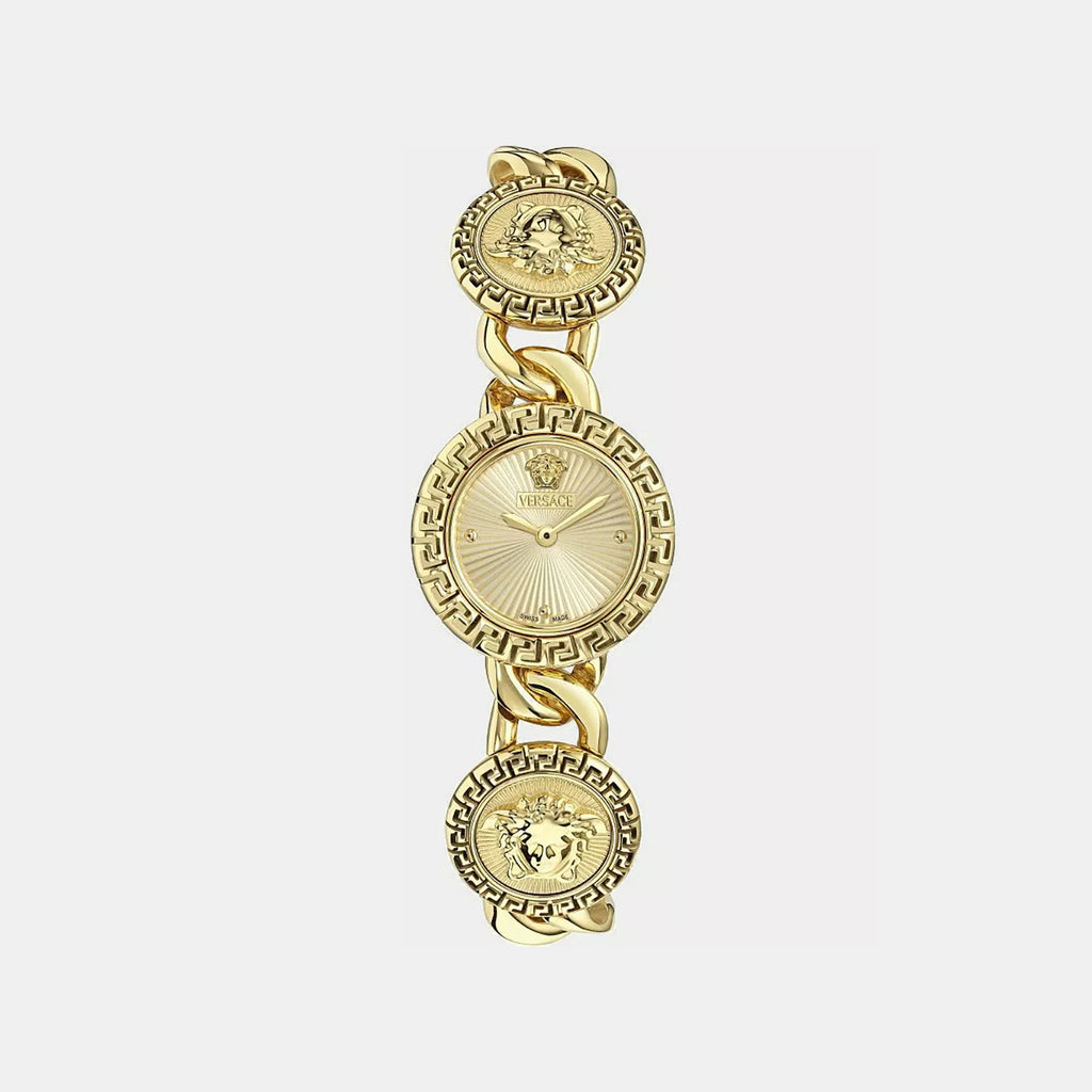 Stud Icon Women Quartz Gold Dial Analog Stainless Steel Watch VE0Q00425