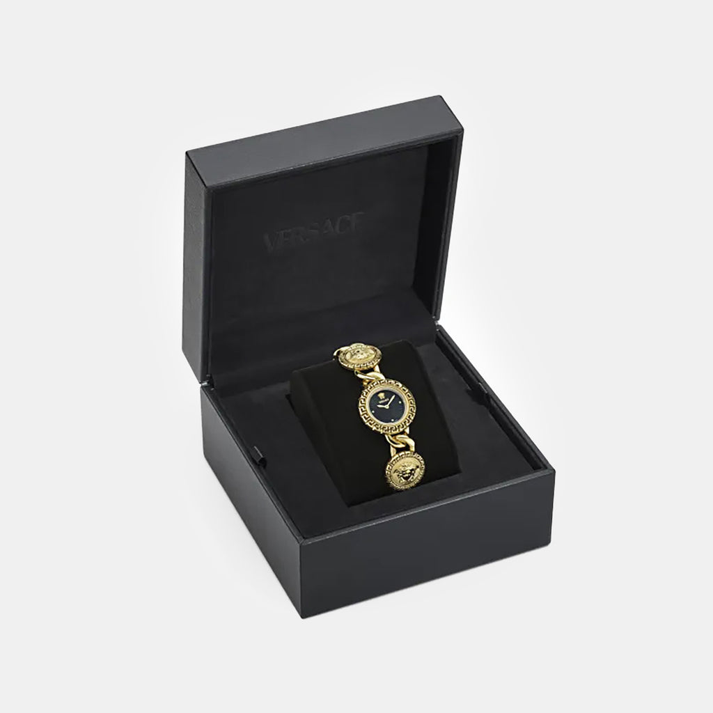 La Greca Stud Icon Women Quartz Black Dial Analog Watch VE0Q00525