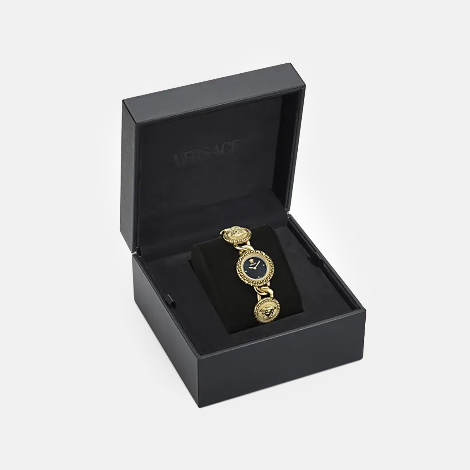 La Greca Stud Icon Women Quartz Black Dial Analog Watch VE0Q00525