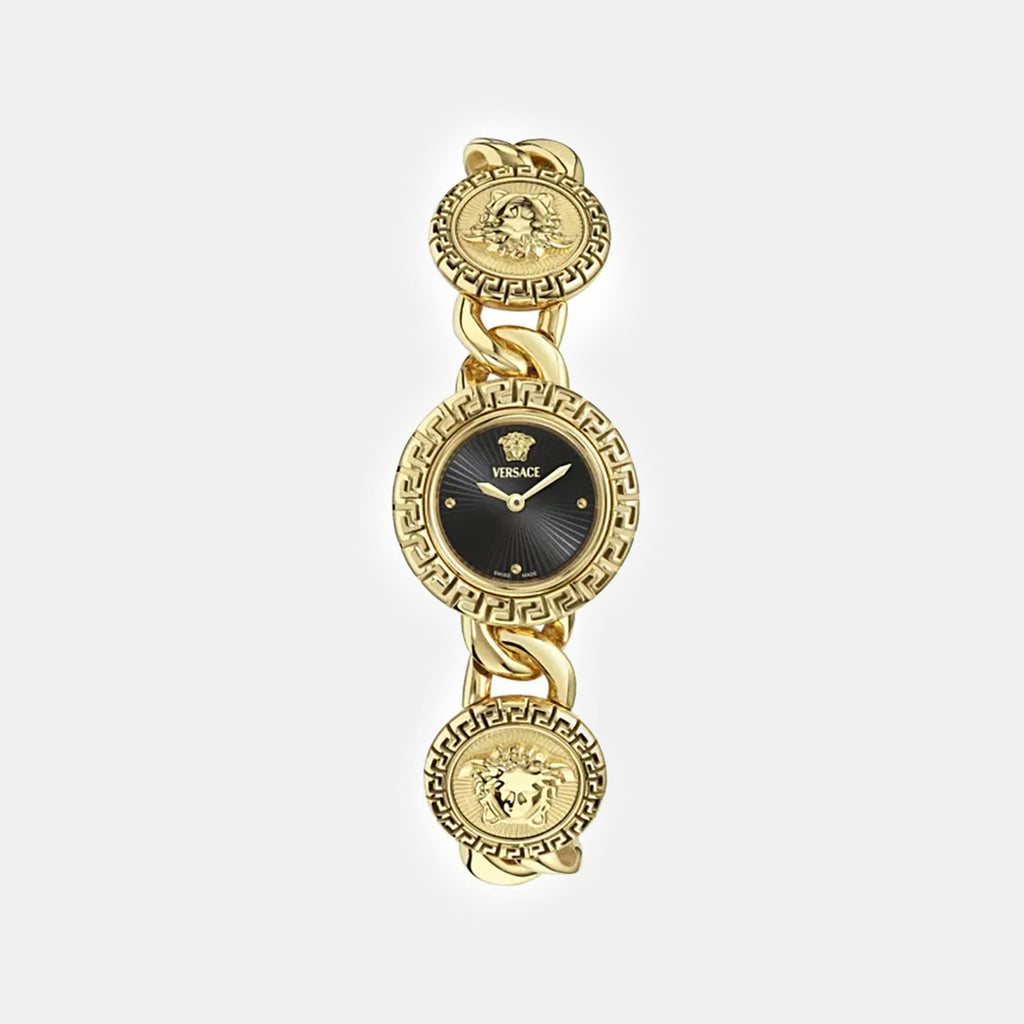 La Greca Stud Icon Women Quartz Black Dial Analog Watch VE0Q00525