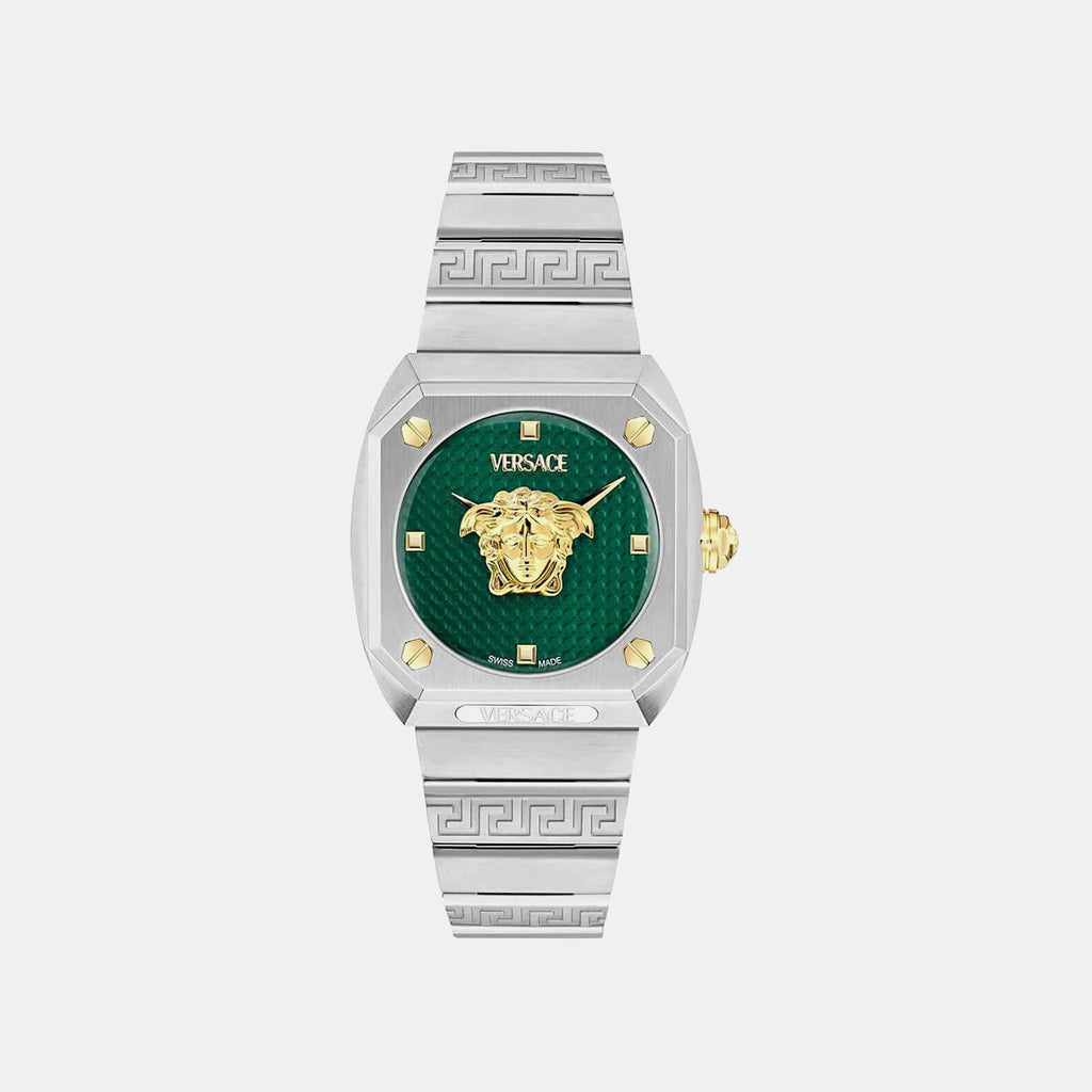 Women Quartz Green Dial Analog Recycled Steel Watch VE0R00425