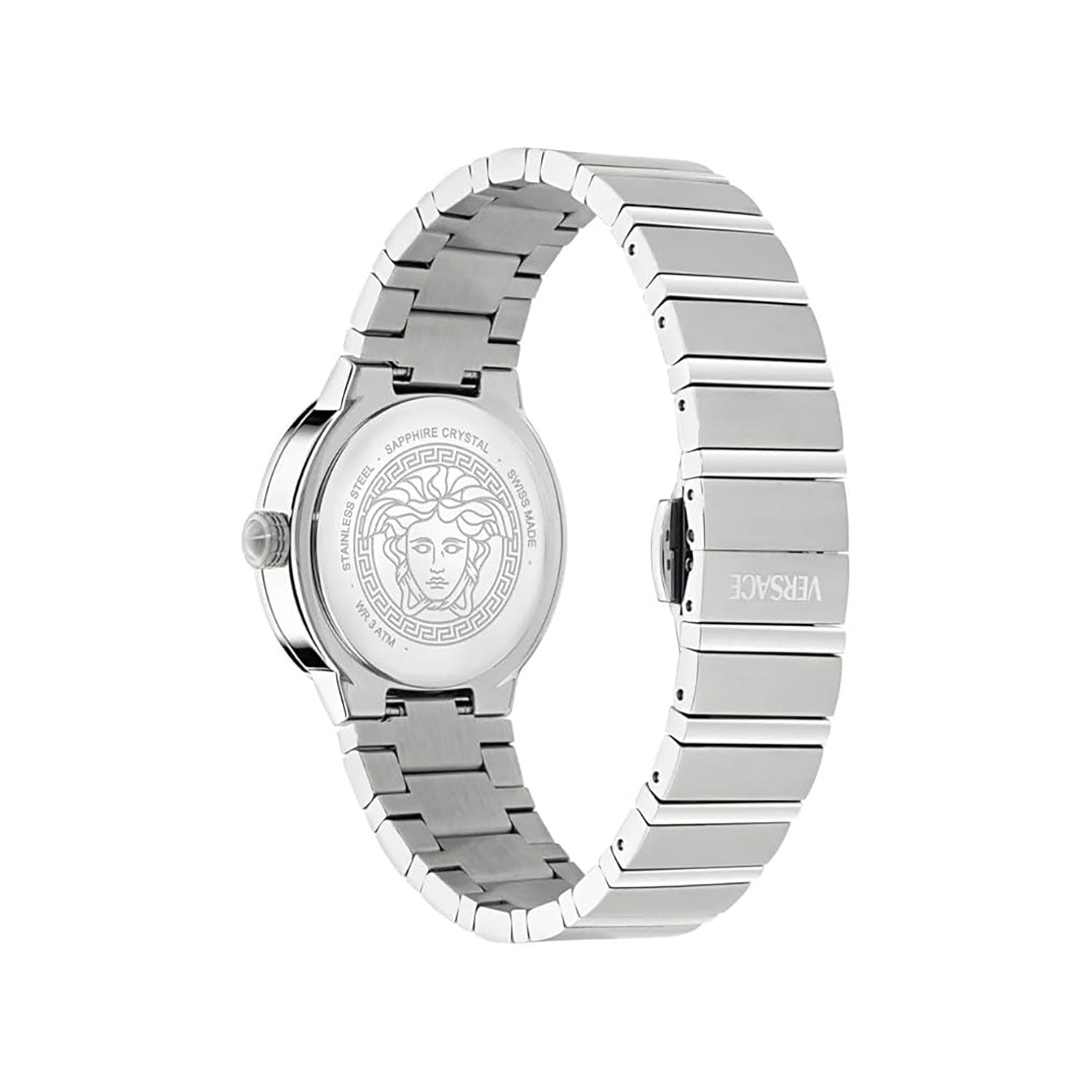 Women Quartz Burgundy Mother Of Pearl Dial Analog Recycled Steel Watch VE0S00125