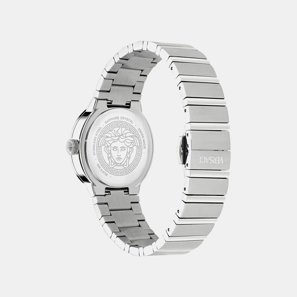 Greca Logo Pearl(Wc-0S) Women Quartz Mother Of Pearl Dial Analog Stainless Steel Watch VE0S00125