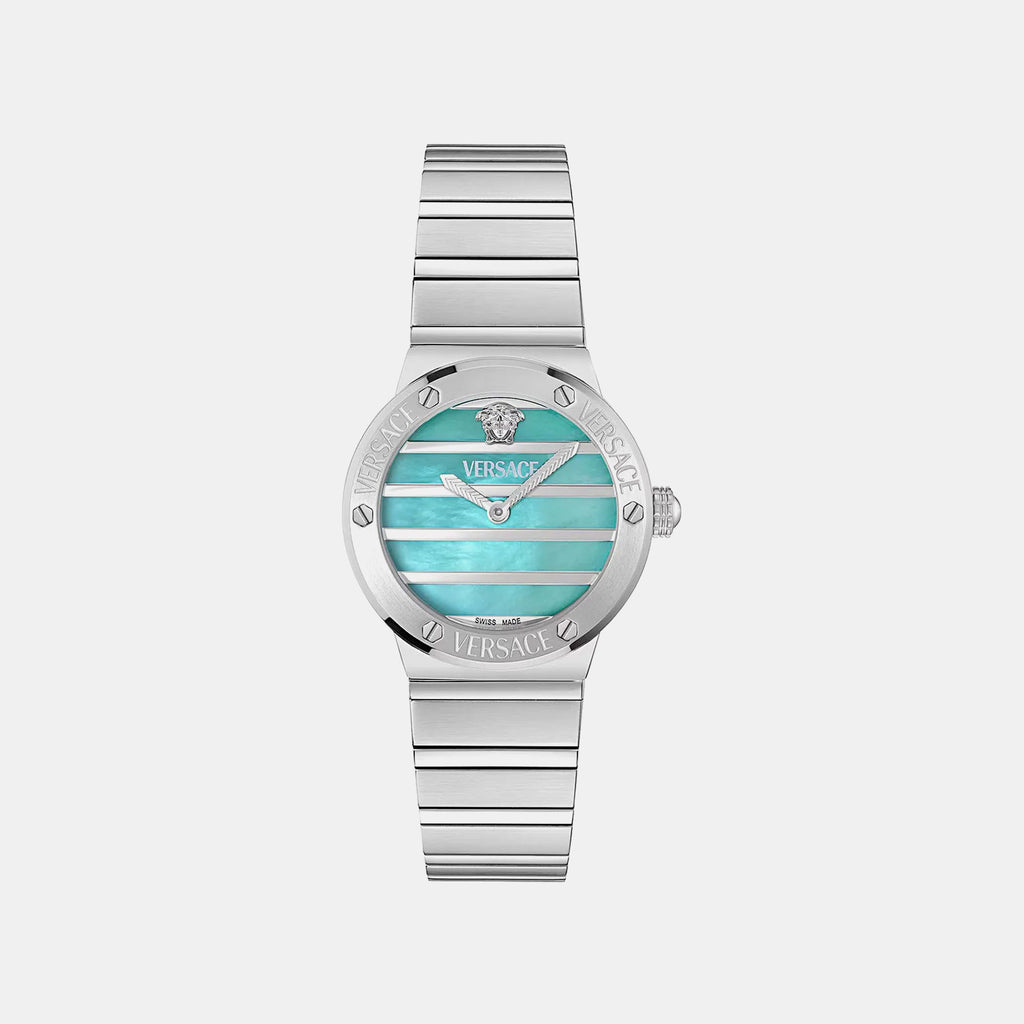 Women Quartz Tiffany Mother Of Pearl Dial Analog Recycled Steel Watch VE0S00225