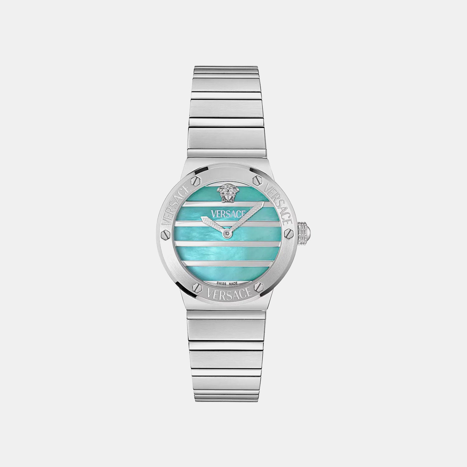 Women Quartz Tiffany Mother Of Pearl Dial Analog Recycled Steel Watch VE0S00225