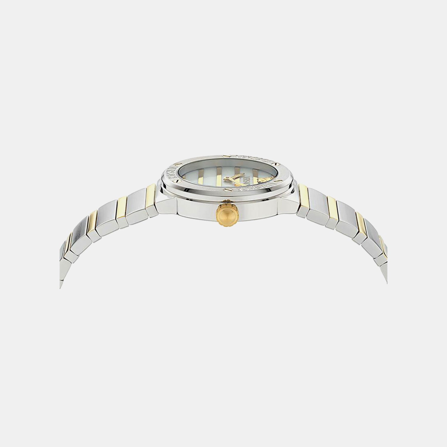 Women Quartz White Mother Of Pearl Dial Analog Recycled Steel Watch VE0S00325