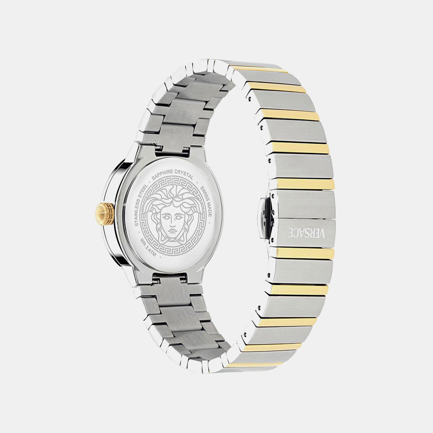 Women Quartz White Mother Of Pearl Dial Analog Recycled Steel Watch VE0S00325