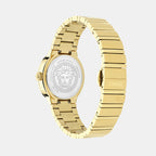 Women Quartz Greca Logo Pearl Green Dial Analog Recycled Steel Watch VE0S00425