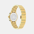 Women Quartz Black Mother Of Pearl Dial Analog Recycled Steel Watch VE0S00525