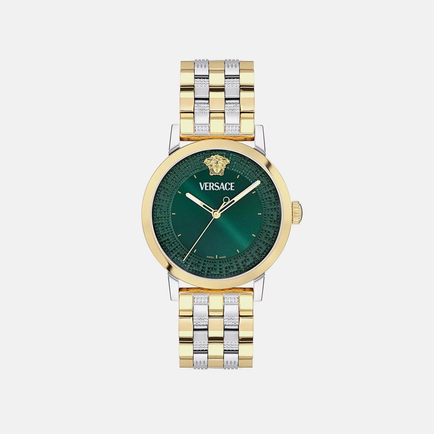 Men Quartz Green Dial Analog Recycled Steel Watch VE0T00425