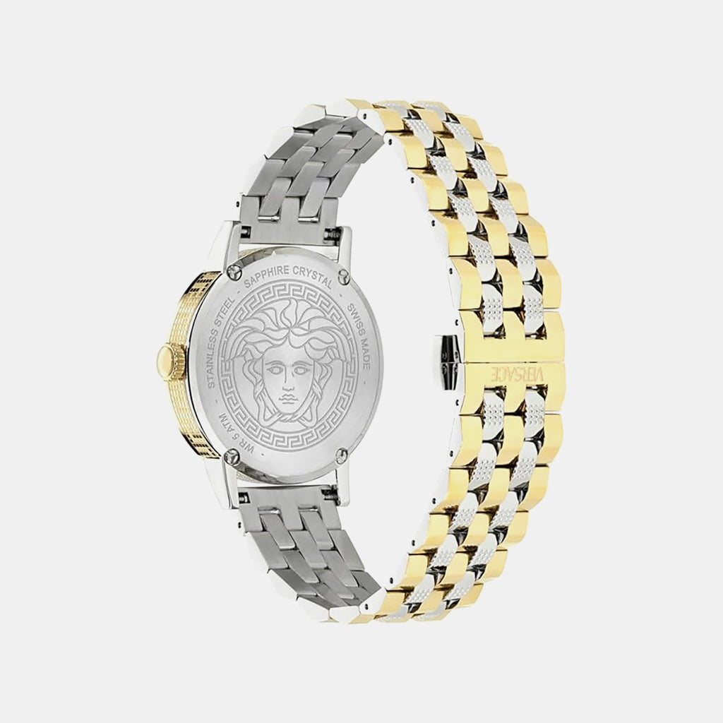 Versace Albireo (Wc-0T) Men Quartz Green Dial Analog Stainless Steel Watch VE0T00425