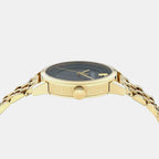 Men Quartz Black Dial Analog Stainless Steel Watch VE0T00525