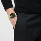 Men Quartz Black Dial Analog Stainless Steel Watch VE0T00525