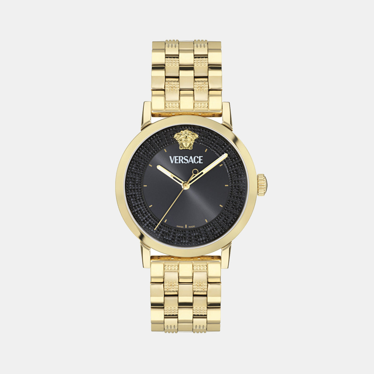 Men Quartz Black Dial Analog Stainless Steel Watch VE0T00525