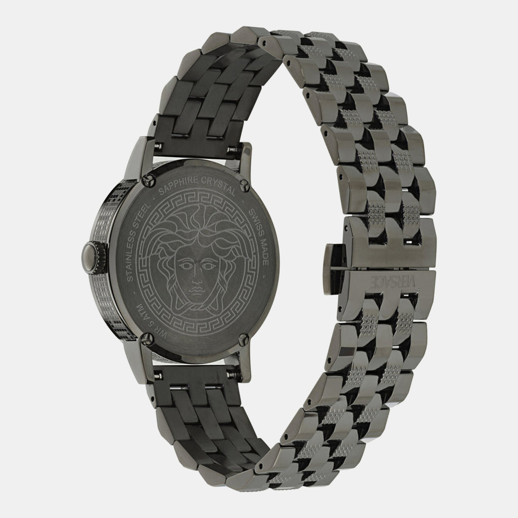 Versace Albireo (Wc-0T) Men Quartz Grey Dial Analog Stainless Steel Watch VE0T00625