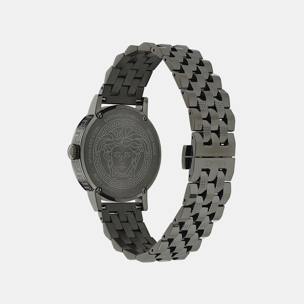 Albireo Men Quartz Grey Dial Analog Recycled Steel Watch VE0T00625