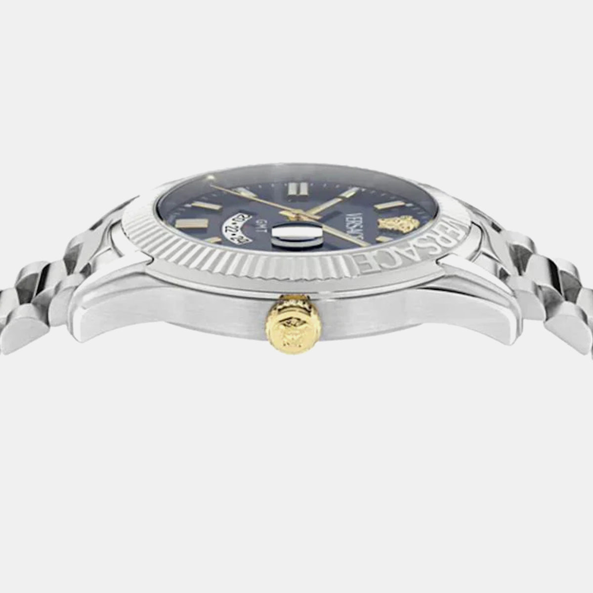 Versace Apodis (Wc-0U) Men Quartz Blue Dial Analog Stainless Steel Watch VE0U00125