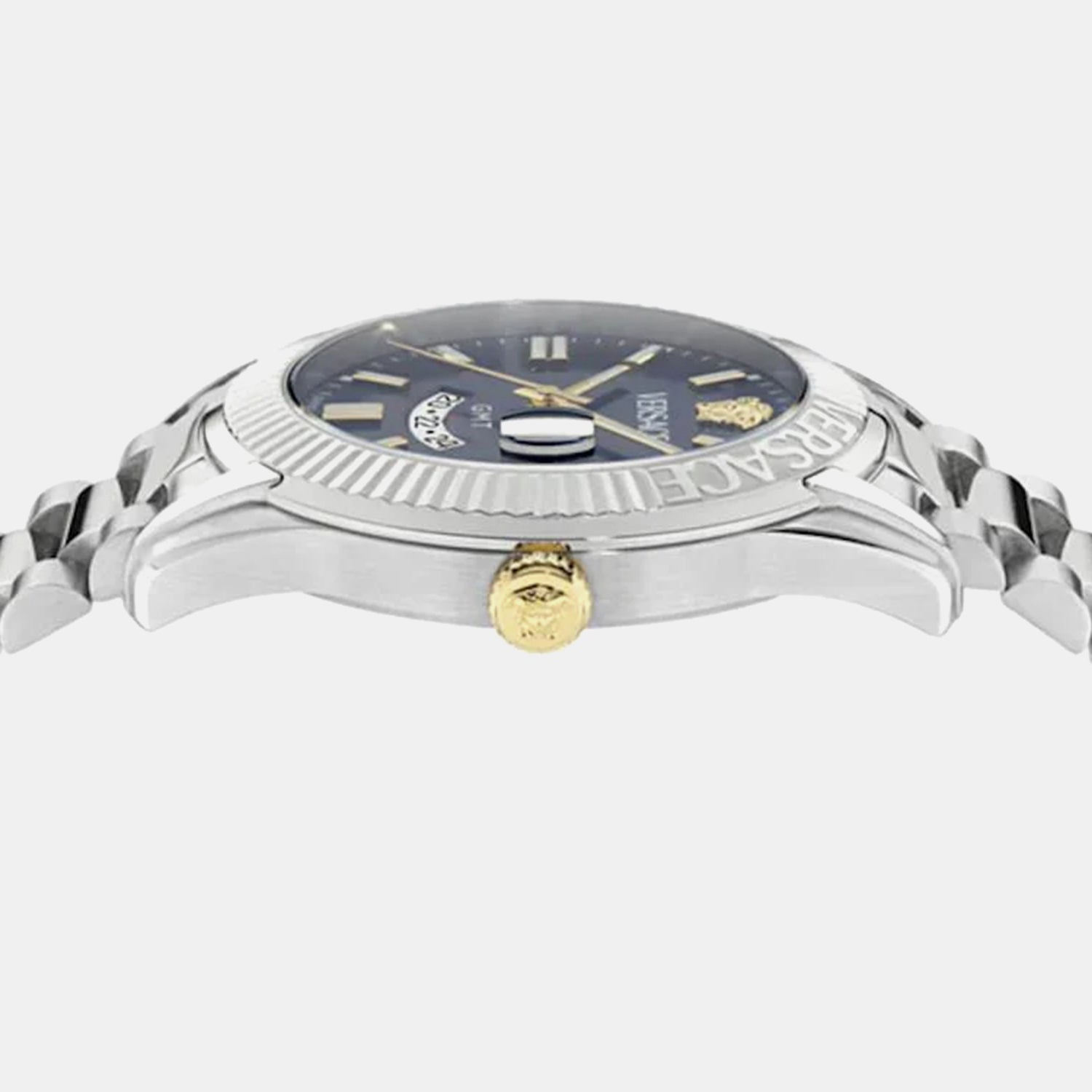 Versace Apodis (Wc-0U) Men Quartz Blue Dial Analog Stainless Steel Watch VE0U00125