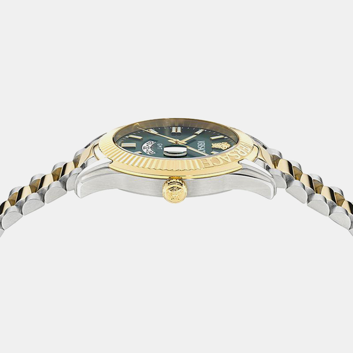 Apodis Men Quartz Green Dial Analog Stainless Steel Watch VE0U00225