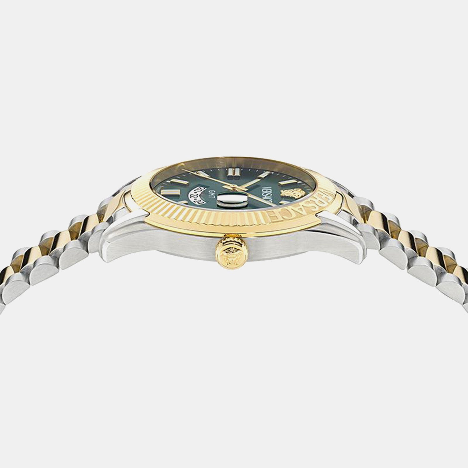 Apodis Men Quartz Green Dial Analog Stainless Steel Watch VE0U00225