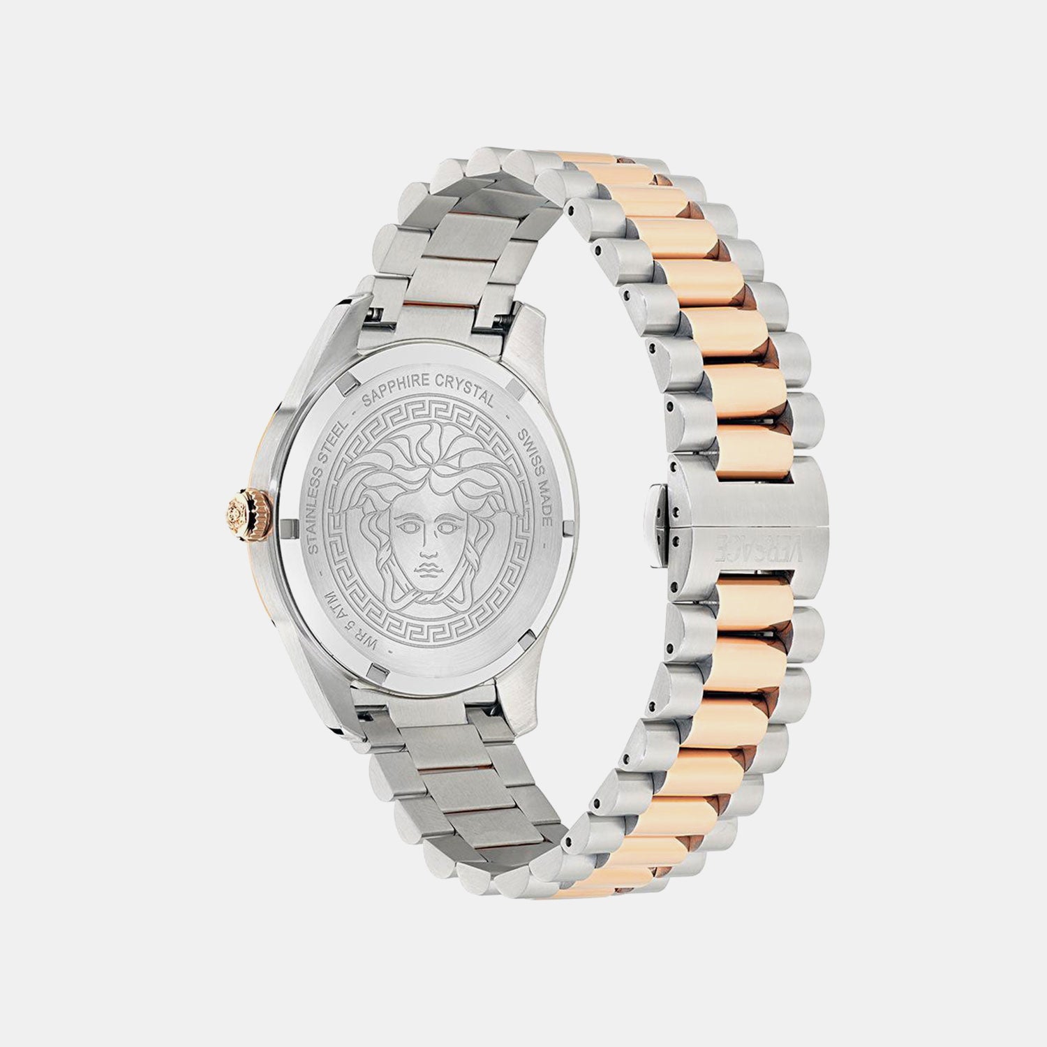 Men GMT Silver White Dial Analog Recycled Steel Watch VE0U00425