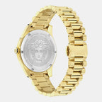 Apodis Men Quartz Gold Dial Analog Stainless Steel Watch VE0U00525