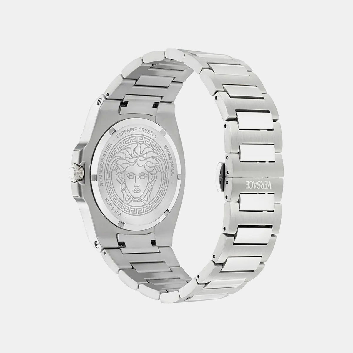 Versace Tolomeo (Wc-0V) Men Quartz Burgundy Dial Analog Stainless Steel Watch VE0V00125