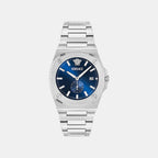 Men Quartz Blue Dial Analog Recycled Steel Watch VE0V00225
