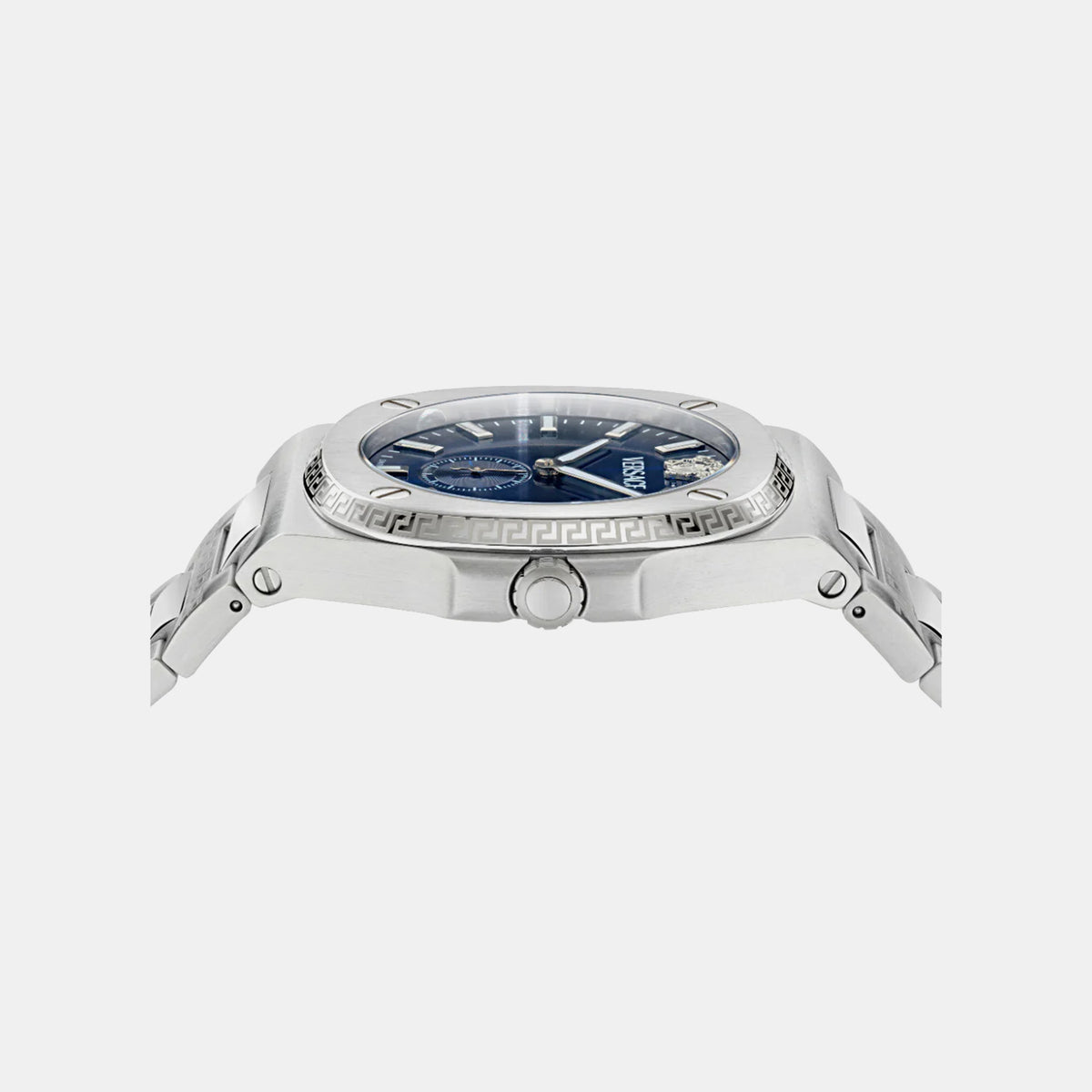 Versace Tolomeo (Wc-0V) Men Quartz Blue Dial Analog Stainless Steel Watch VE0V00225