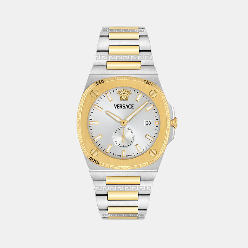 Tolomeo Men Quartz White Dial Analog Recycled Steel Watch VE0V00325