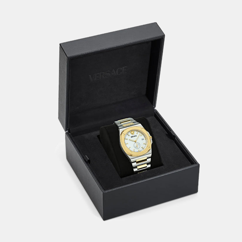 Tolomeo Men Quartz White Dial Analog Recycled Steel Watch VE0V00325