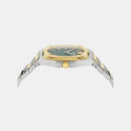 Men Quartz Green Dial Analog Recycled Steel Watch VE0V00425