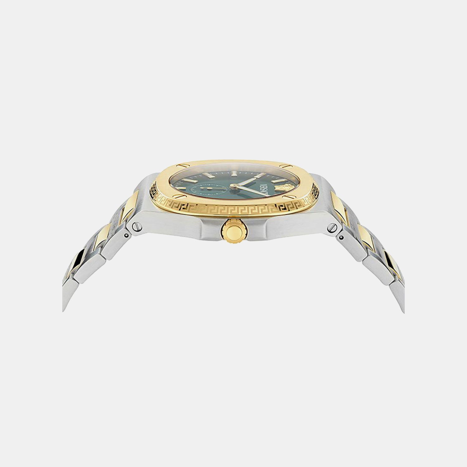 Men Quartz Green Dial Analog Recycled Steel Watch VE0V00425